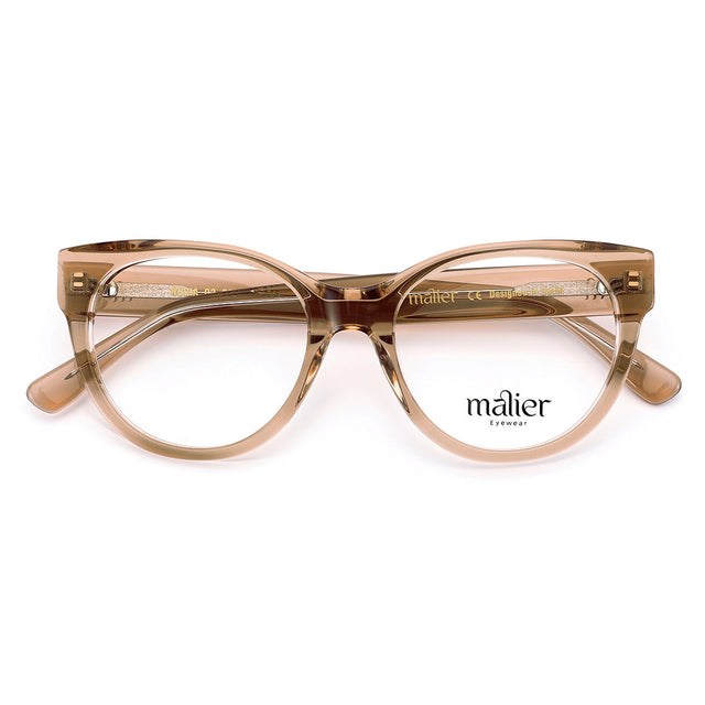 Proveedor óptico de monturas y gafas de sol , Mundogafas , NUVIA , Beige 52-18-145 , Graduado ,